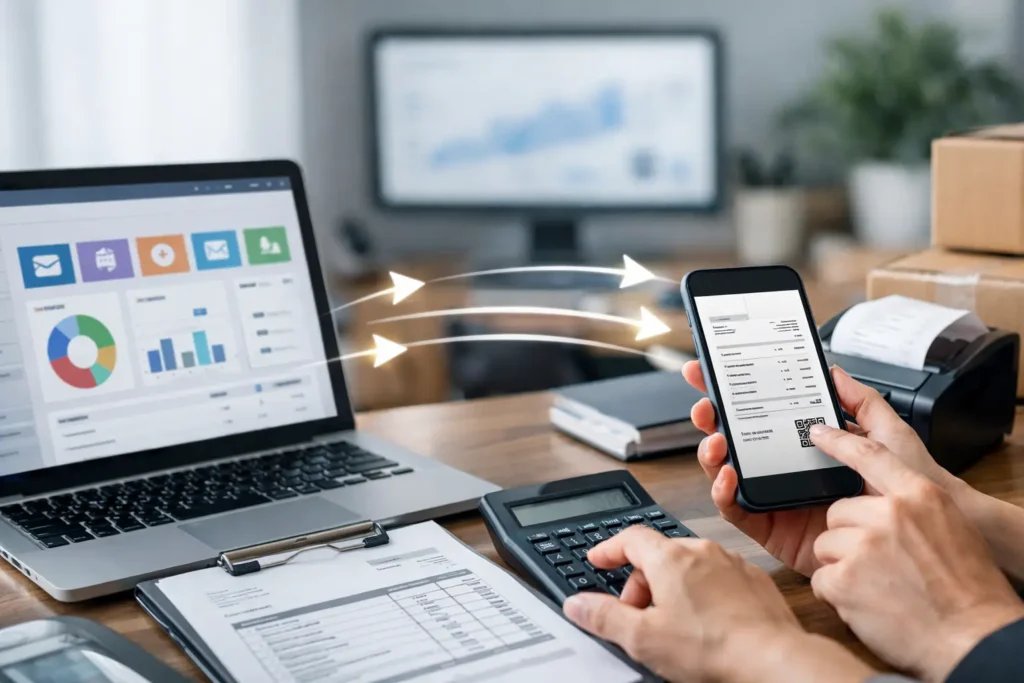 ربط ERP بالفاتورة الإلكترونية لعمليات أدق