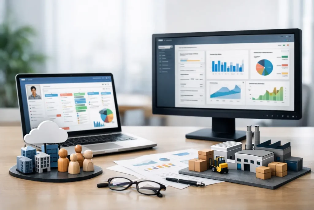 مقارنة CRM وERP أيهما يحتاجه عملك أولاً